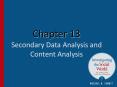 Chapter 13 Secondary Data Analysis and Content Analysis PowerPoint PPT Presentation