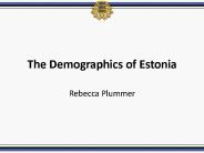 The Demographics of Estonia
