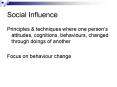Social Influence PowerPoint PPT Presentation