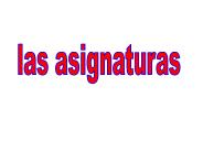 las asignaturas