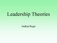 Leadership Theories PowerPoint PPT Presentation