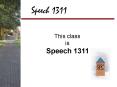 Speech 1311 PowerPoint PPT Presentation