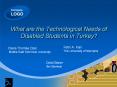 What are the Technological Needs of Disabled Students in Turkey? PowerPoint PPT Presentation