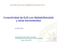 Conectividad de EJS con Matlab/Simulink y otras herramientas