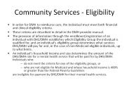 Community Services - Eligibility