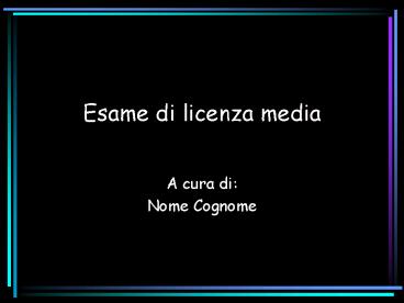 Esame di licenza media