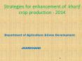 Strategies for enhancement of kharif crop production - 2014 PowerPoint PPT Presentation