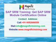 SAP SRM Training  Get SAP SRM Module Certification Online