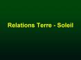 Relations Terre - Soleil PowerPoint PPT Presentation