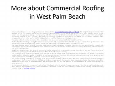 west palm beach roofing