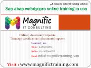 Sap Abap Webdynpro Online Training in usa