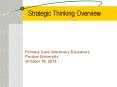 Strategic Thinking Overview PowerPoint PPT Presentation