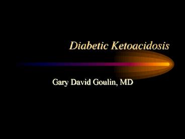 Diabetic Ketoacidosis