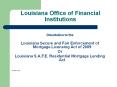 Louisiana Office of Financial Institutions PowerPoint PPT Presentation