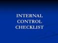 INTERNAL CONTROL CHECKLIST PowerPoint PPT Presentation