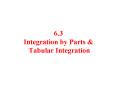 6.3 Integration by Parts PowerPoint PPT Presentation