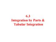 6.3 Integration by Parts