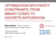 Optimization With Parity Constraints: From Binary Codes to Discrete Integration PowerPoint PPT Presentation