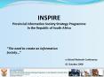 INSPIRE Provincial Information Society Strategy Programme in the Republic of South Africa PowerPoint PPT Presentation