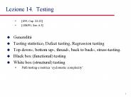 Lezione 14. Testing