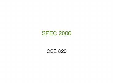 SPEC 2006
