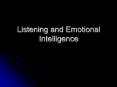 Listening and Emotional Intelligence PowerPoint PPT Presentation