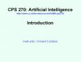 CPS 270: Artificial Intelligence http://www.cs.duke.edu/courses/fall08/cps270/ Introduction PowerPoint PPT Presentation