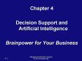 Decision Support and Artificial Intelligence PowerPoint PPT Presentation