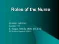 Roles of the Nurse PowerPoint PPT Presentation
