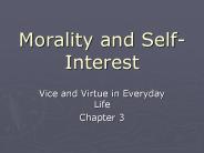 Morality and Self-Interest