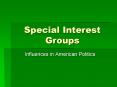 Special Interest Groups PowerPoint PPT Presentation