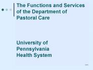The Functions and Services