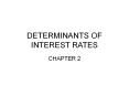 DETERMINANTS OF INTEREST RATES PowerPoint PPT Presentation