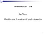 Investment Course - 2005