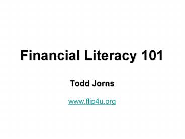 Financial Literacy 101