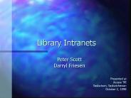 Library Intranets