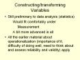 Constructing/transforming Variables PowerPoint PPT Presentation
