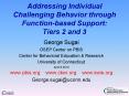 Addressing Individual Challenging Behavior through Function-based Support: Tiers 2 and 3 PowerPoint PPT Presentation