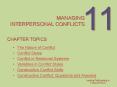 Managing interpersonal conflicts PowerPoint PPT Presentation
