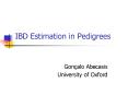 IBD Estimation in Pedigrees PowerPoint PPT Presentation