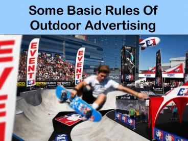 Rules for Outdoor Advertising