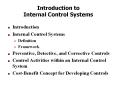 Introduction to Internal Control Systems PowerPoint PPT Presentation