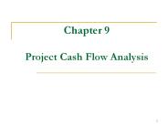 Chapter 9  Project Cash Flow Analysis