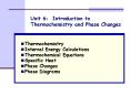 Unit 6: Introduction to Thermochemistry and Phase Changes PowerPoint PPT Presentation