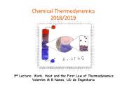 Chemical Thermodynamics 2018/2019