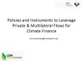 Policies and Instruments to Leverage Private PowerPoint PPT Presentation
