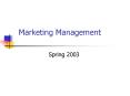 Marketing Management PowerPoint PPT Presentation