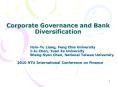 Corporate Governance and Bank Diversification PowerPoint PPT Presentation