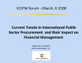 Current Trends in International Public Sector Procurement and their impact on Financial Management PowerPoint PPT Presentation