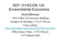 EEP 101/ECON 125 Environmental Economics PowerPoint PPT Presentation